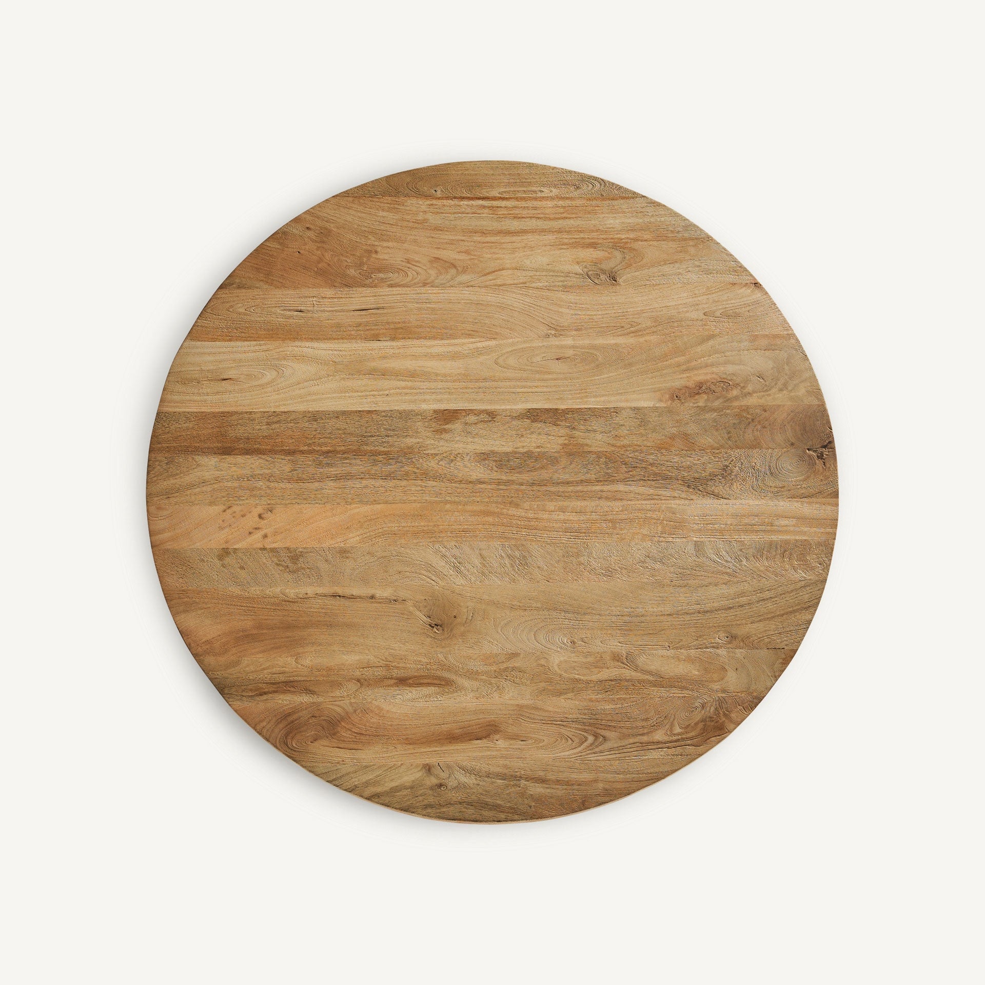 vista superior tablero madera redonda con vetas naturales boutique_interiorismo-vical