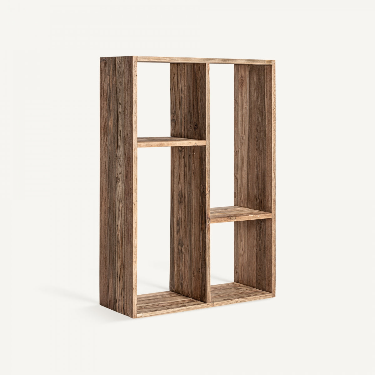 Estantería Lux colocada en horizontal, perfecta como consola baja o mueble separador de ambientes