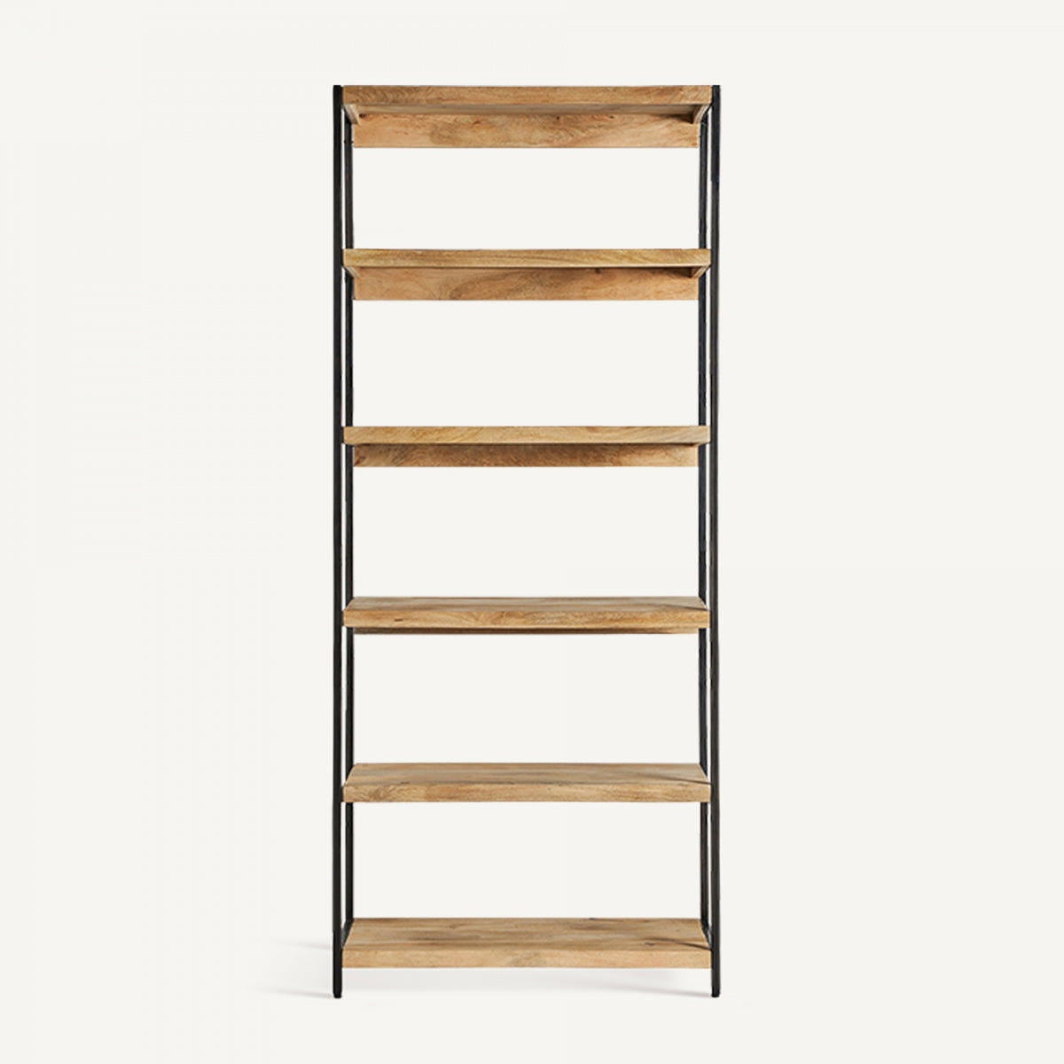 Estantería Buia de Vical en madera de mango y hierro negro, estilo industrial rústico