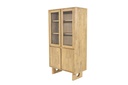Vitrina Kinga de madera maciza y cristal