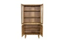 Vitrina Kinga de madera maciza y cristal