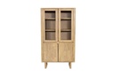 Vitrina Kinga de madera maciza y cristal