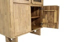 Vitrina Kinga de madera maciza y cristal