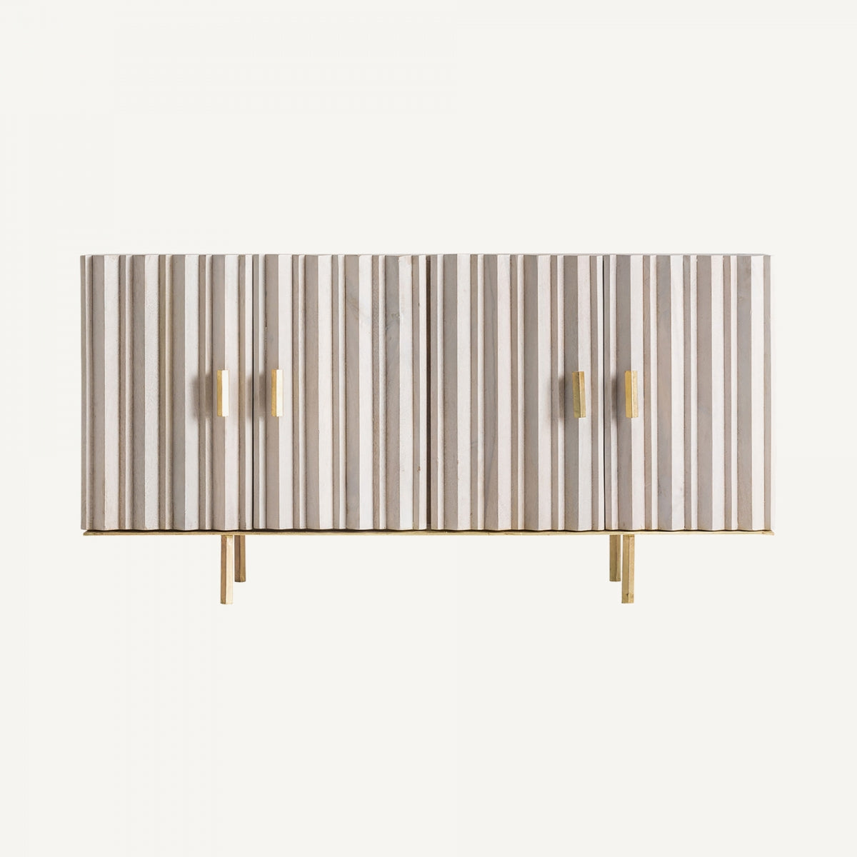 Aparador LURE de madera con acabado dorado, estilo clásico renovado para espacios elegantes
