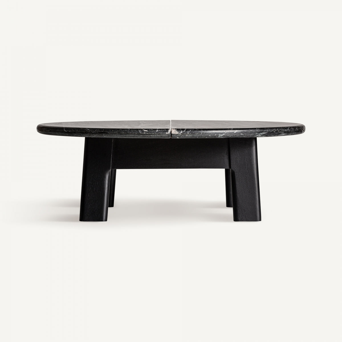Mesa de centro circular Nara con estructura negra y diseño contemporáneo elegante - boutique_interiorismo-vical