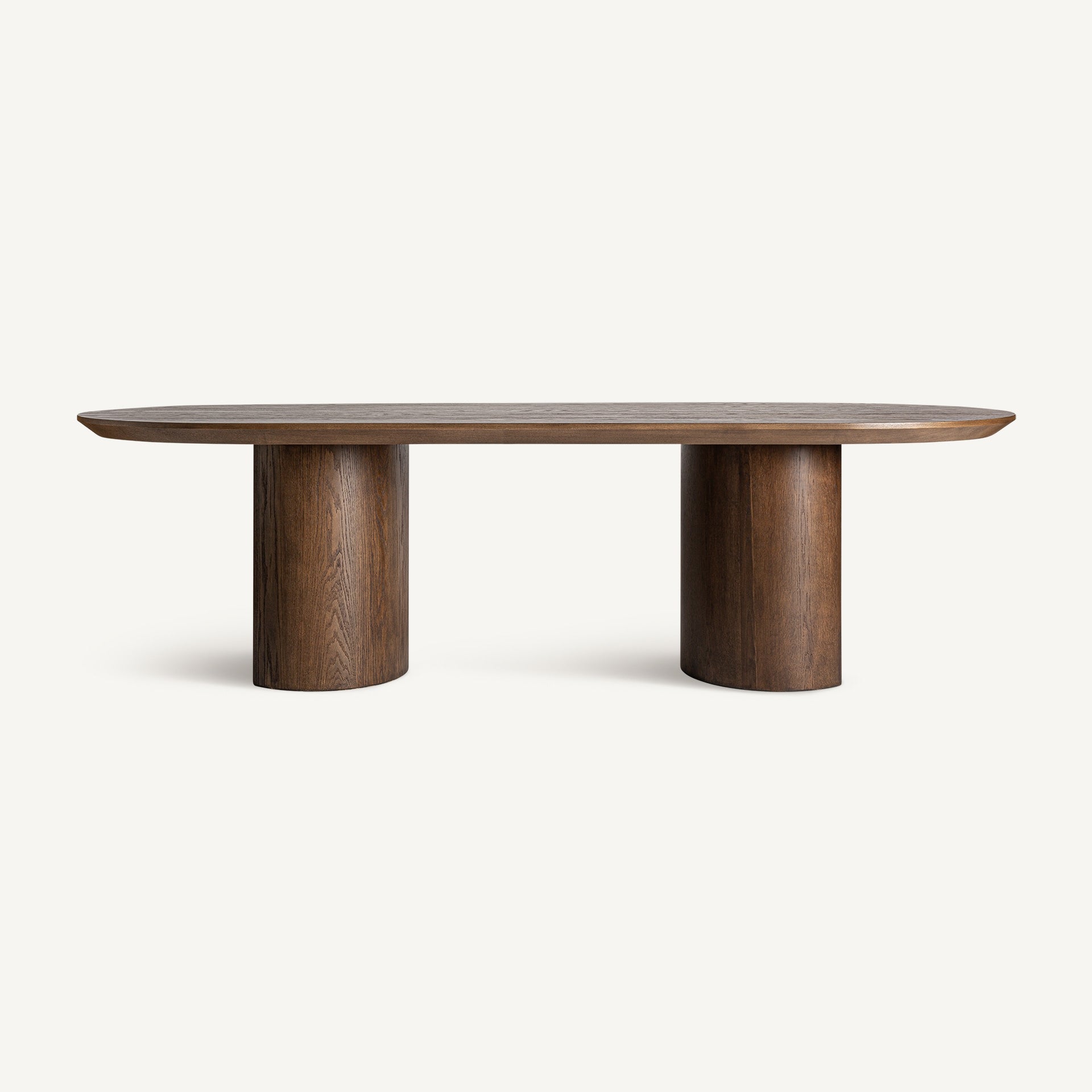 Mesa comedor TREIGNAC de diseño moderno con sobre porcelánico blanco y estructura de madera natural
