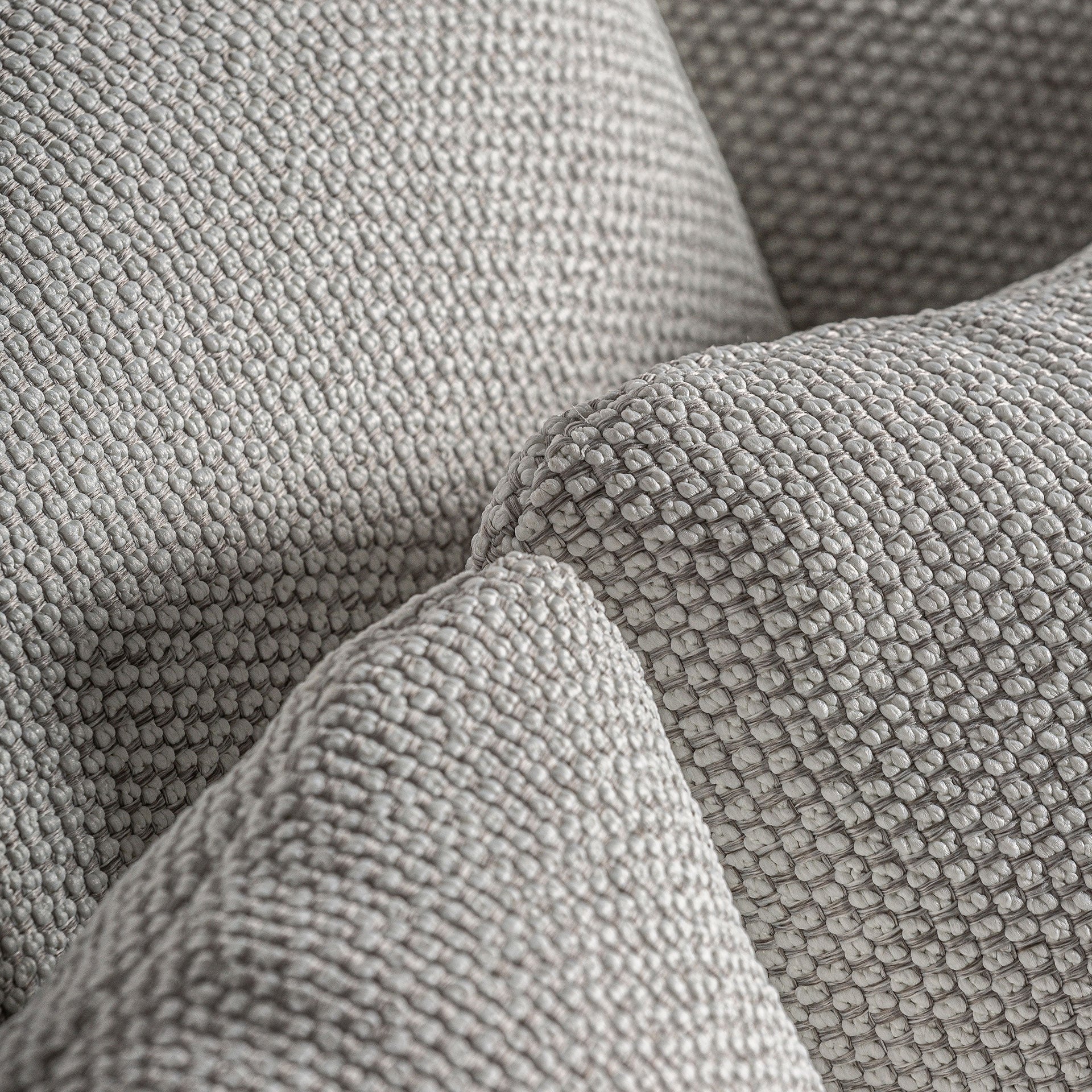Textura de los cojines blancos desenfundables del sofá exterior Jodphur - boutique interiorismo VICAL