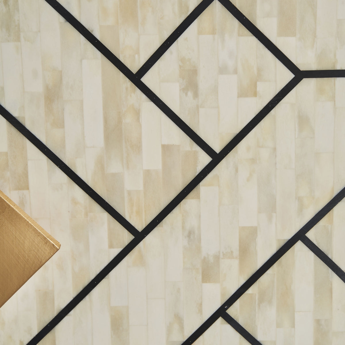Detalle del material natural con geometría en acabado exclusivo y sofisticado.
