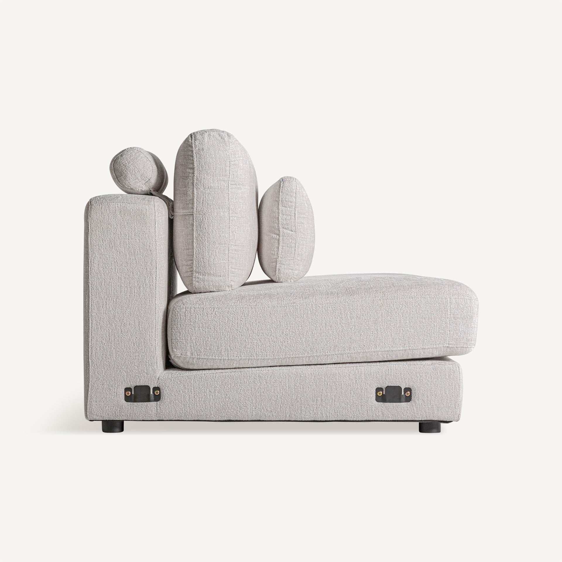 Vista posterior del módulo sofá Deruta con líneas limpias y tapizado suave - boutique_interiorismo-vical