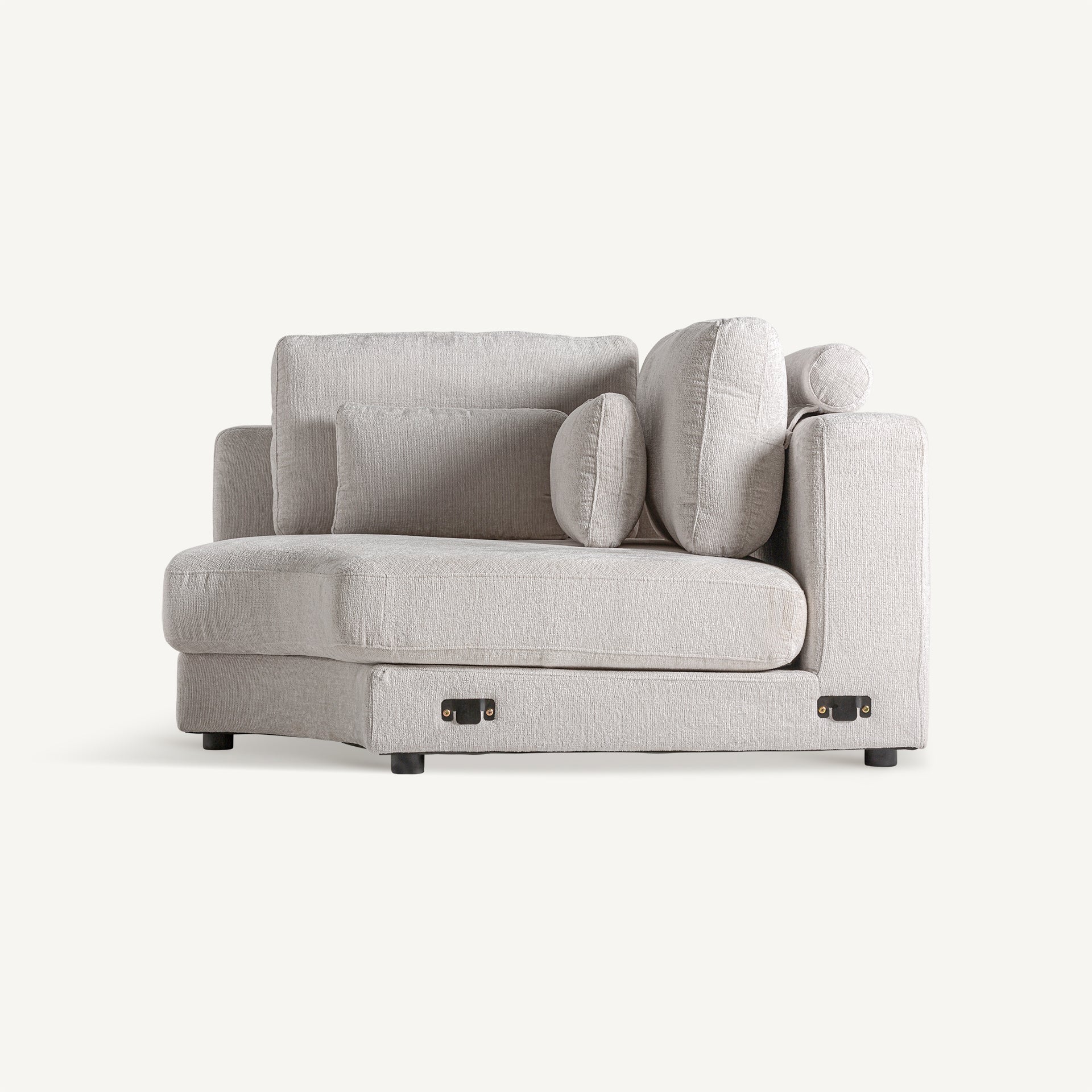 Vista posterior del módulo sofá Deruta con líneas limpias y tapizado suave - boutique_interiorismo-vical