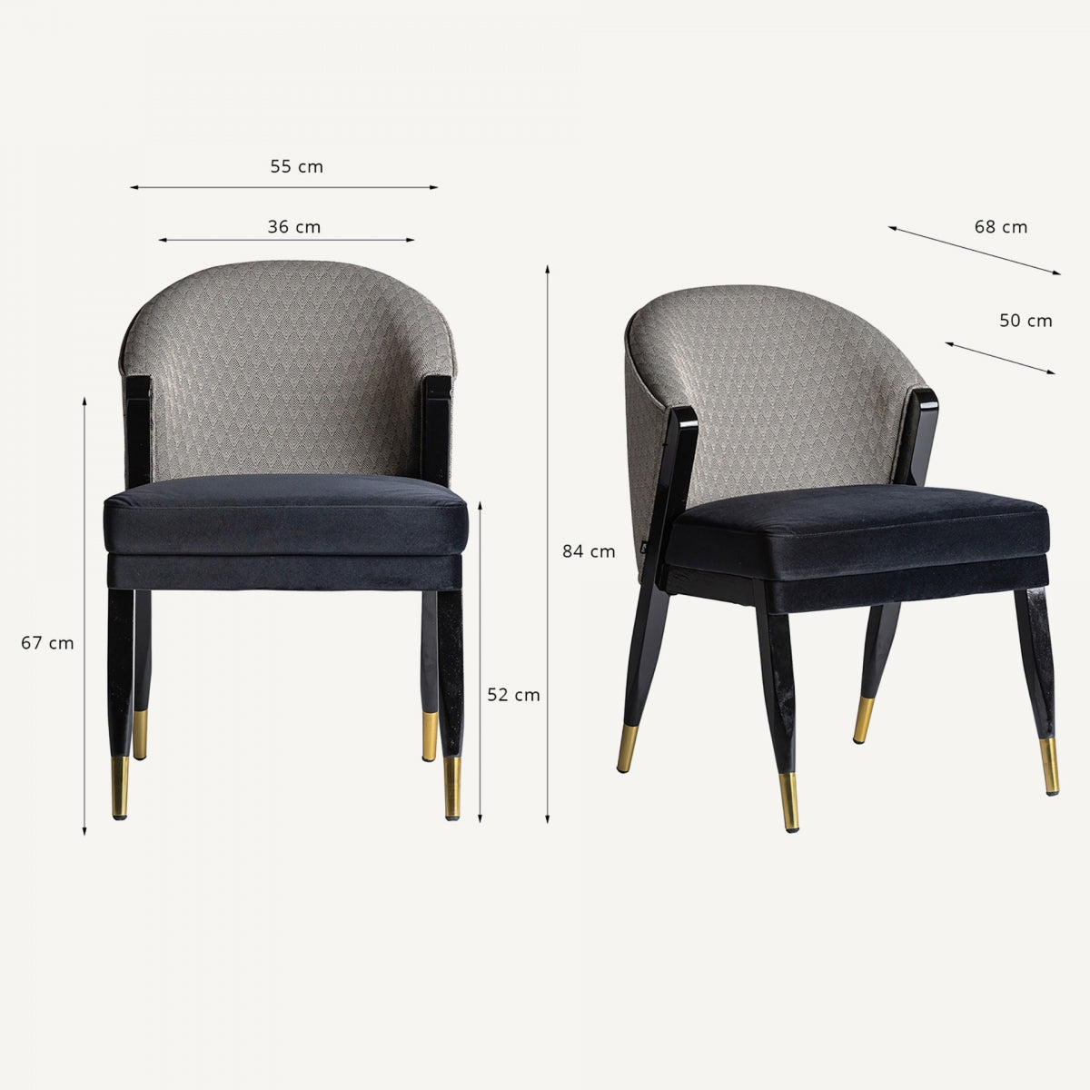 Silla TRUN aislada sobre fondo blanco, estilo glamuroso contemporáneo boutique interiorismo vical
