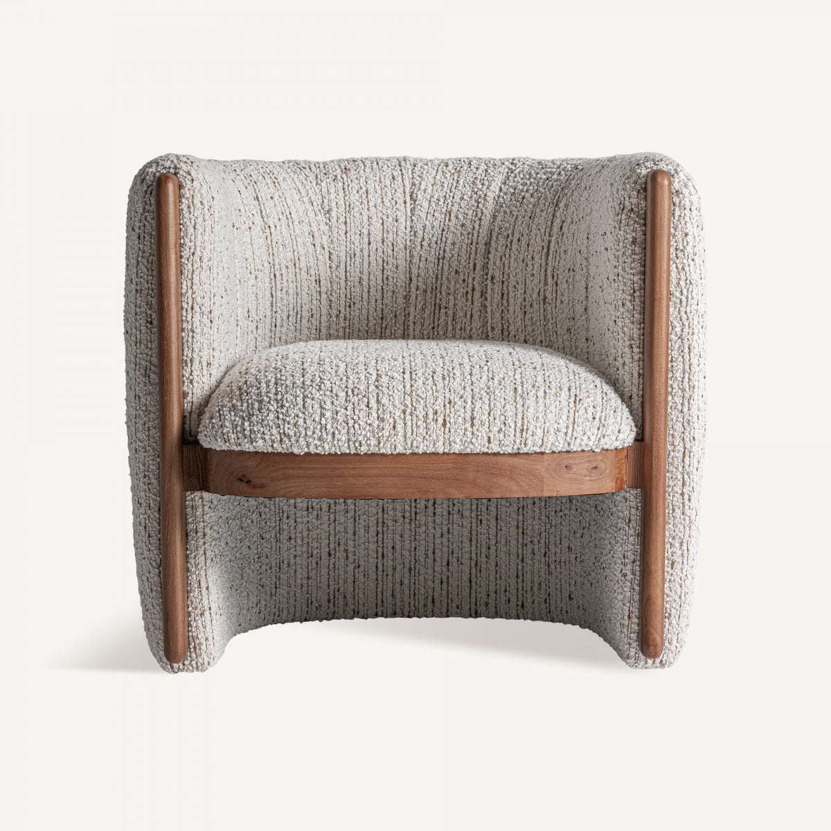  vista frontal butaca boucle madera natural estilo organico boutique_interiorismo vical