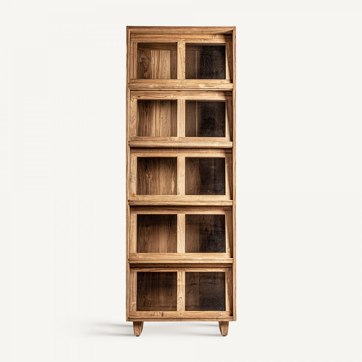 Vitrina Vical Home de estilo retro en madera natural – perfecta para salones o comedores únicos